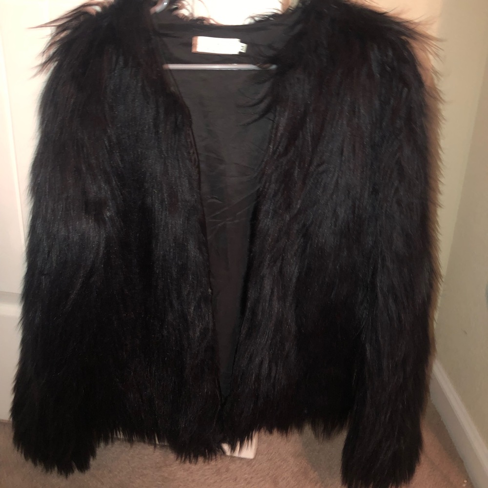 Baluoke Black Faux Fur Jacket